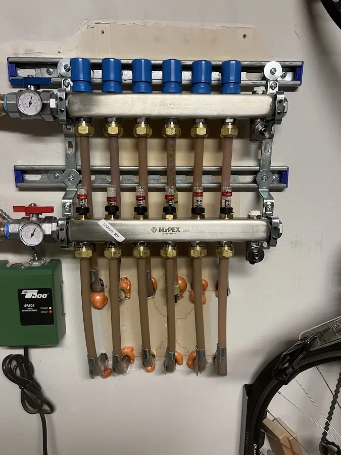 Plumber performing Gas Line Installation at a residential property in Plain City